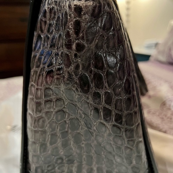 Michael Kors Large “Selma” Satchel in Gray Ombre Embossed Croc Leather. EUC! - Picture 7 of 16